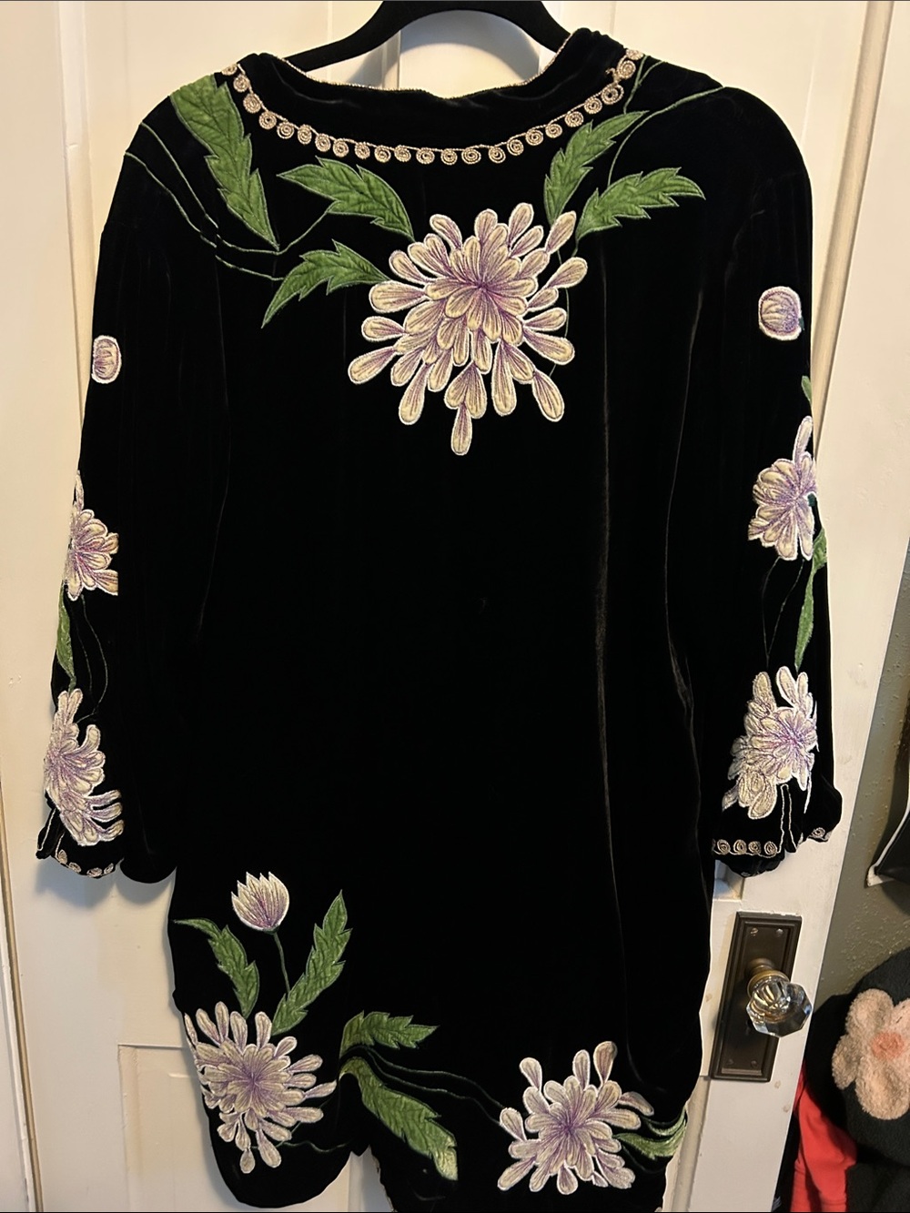 🌼CU Purple Haze embroidered Velvet Tunic L - Picture 11 of 12